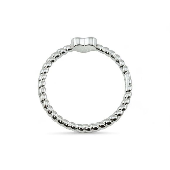 Sterling Silver Plain Heart Ring - Picture 5 of 6